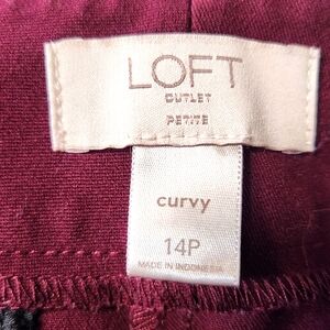 Burgundy LOFT pants 14P